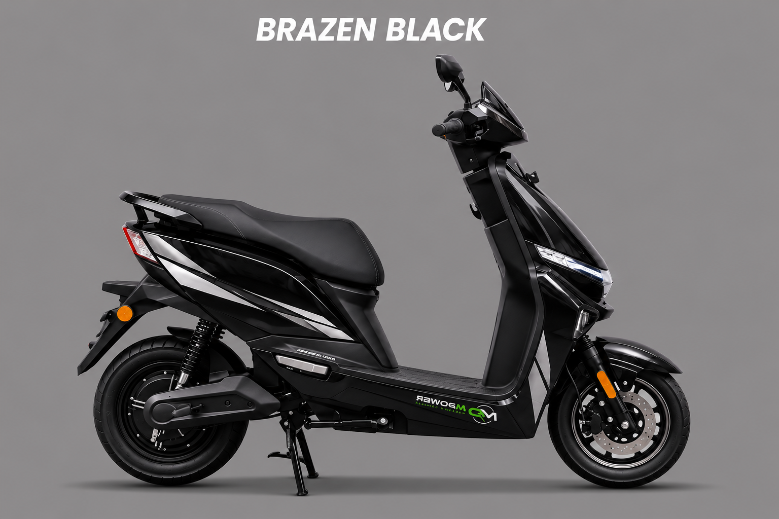 M POWER Brazen Black electric scooter side profile